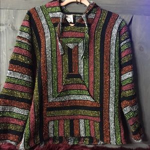 Multi-Color Surfer Boyfriend Pullover Hoodie, Med